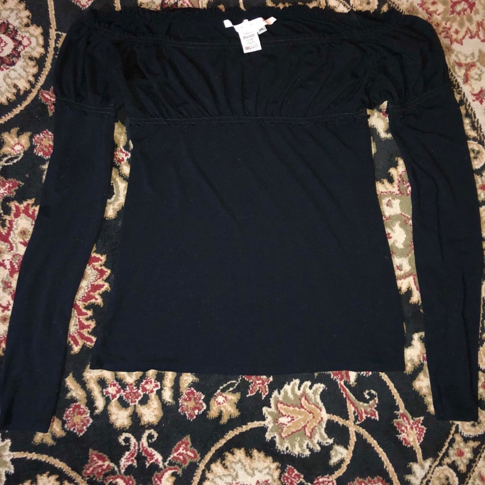 cold Shoulder Black Xs fitted top